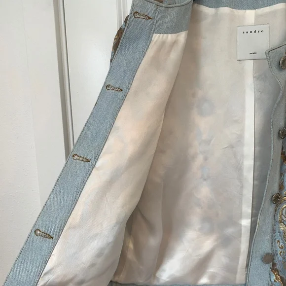 Sandro Blue and Gold Ori Jacket - Picture 10 of 14